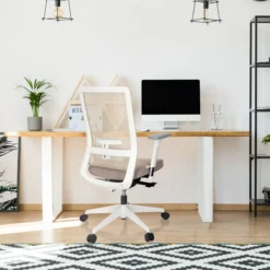 PURE WHITE - Profi Bürostuhl Beige