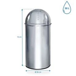 PUSH 50L | 50L - Mülleimer Chrom