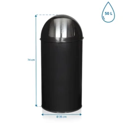PUSH 50L | 50L - Mülleimer Schwarz