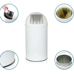 PUSH 50L | 50L - Mülleimer Weiß
