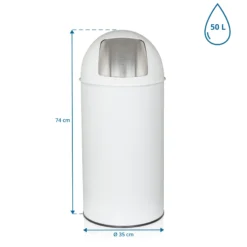 PUSH 50L | 50L - Mülleimer Weiß