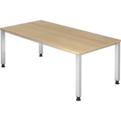 QUEO 2E S | Schreibtisch 200 x 100 höhenverstellbar Eiche