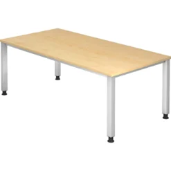 QUEO 2E S | Schreibtisch 200 x 100 höhenverstellbar Ahorn