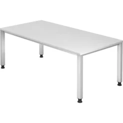 QUEO 2E S | Schreibtisch 200 x 100 höhenverstellbar Weiß