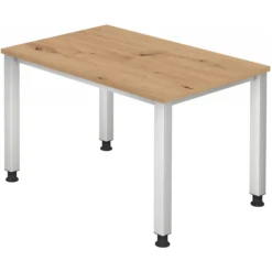 QUEO 12 S | Schreibtisch 120 x 80 höhenverstellbar Asteiche
