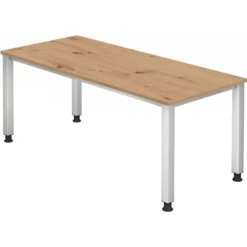 QUEO 19 S | Schreibtisch 180 x 80 höhenverstellbar Asteiche