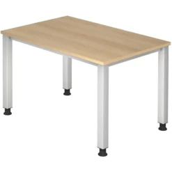 QUEO 12 S | Schreibtisch 120 x 80 höhenverstellbar Eiche