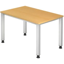 QUEO 12 S | Schreibtisch 120 x 80 höhenverstellbar Buche