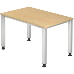 QUEO 12 S | Schreibtisch 120 x 80 höhenverstellbar Ahorn