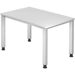 QUEO 12 S | Schreibtisch 120 x 80 höhenverstellbar Weiß