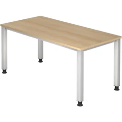 QUEO 16 S | Schreibtisch 160 x 80 höhenverstellbar Eiche