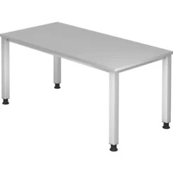 QUEO 16 S | Schreibtisch 160 x 80 höhenverstellbar Grau