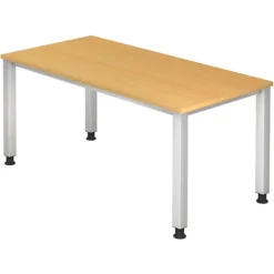 QUEO 16 S | Schreibtisch 160 x 80 höhenverstellbar Buche
