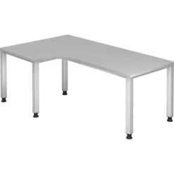 QUEO 82 S | Schreibtisch 200 x 120 höhenverstellbar Grau