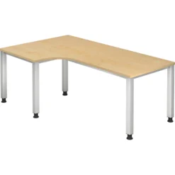 QUEO 82 S | Schreibtisch 200 x 120 höhenverstellbar Ahorn