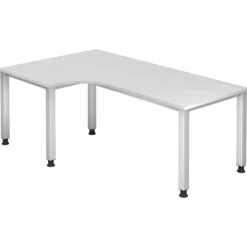 QUEO 82 S | Schreibtisch 200 x 120 höhenverstellbar Weiß