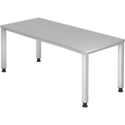 QUEO 19 S | Schreibtisch 180 x 80 höhenverstellbar Grau