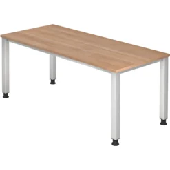 QUEO 19 S | Schreibtisch 180 x 80 höhenverstellbar Nussbaum