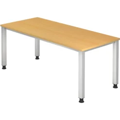 QUEO 19 S | Schreibtisch 180 x 80 höhenverstellbar Buche