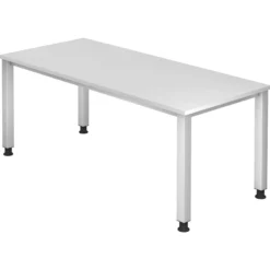 QUEO 19 S | Schreibtisch 180 x 80 höhenverstellbar Weiß