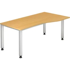 QUEO 18 S | Schreibtisch 180 x 100 höhenverstellbar Buche