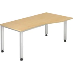 QUEO 18 S | Schreibtisch 180 x 100 höhenverstellbar Ahorn