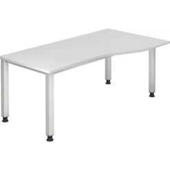 QUEO 18 S | Schreibtisch 180 x 100 höhenverstellbar Weiß