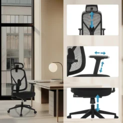 RALOO ECO - Profi Bürostuhl Schwarz