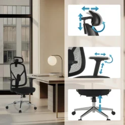 RALOO PRO - Profi Bürostuhl Schwarz