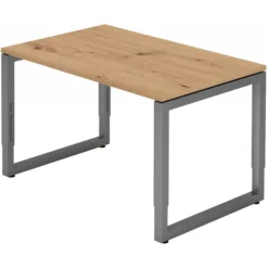 REGO 12 G | Schreibtisch 120 x 80 höhenverstellbar Asteiche