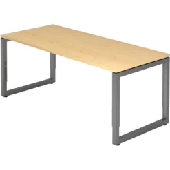 REGO 19 G | Schreibtisch 180 x 80 höhenverstellbar Ahorn/Graphit