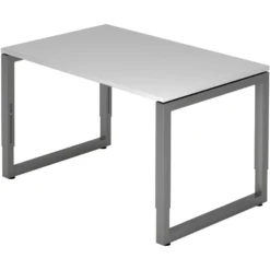 REGO 12 G | Schreibtisch 120 x 80 höhenverstellbar Grau/Graphit