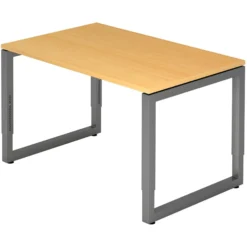 REGO 12 G | Schreibtisch 120 x 80 höhenverstellbar Buche/Graphit