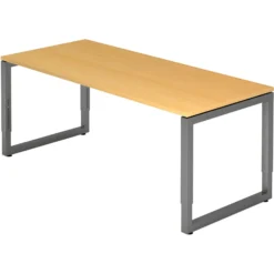 REGO 19 G | Schreibtisch 180 x 80 höhenverstellbar Buche/Graphit