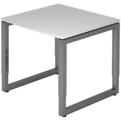 REGO 8 G | Schreibtisch 80 x 80 höhenverstellbar Grau/Graphit