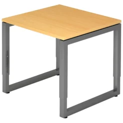 REGO 8 G | Schreibtisch 80 x 80 höhenverstellbar Buche/Graphit