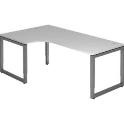 REGO 82 G | Schreibtisch 200 x 120 höhenverstellbar Grau/Graphit