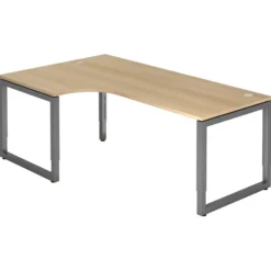 REGO 82 G | Schreibtisch 200 x 120 höhenverstellbar Eiche/Graphit