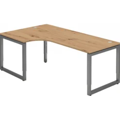 REGO 82 G | Schreibtisch 200 x 120 höhenverstellbar Asteiche/Graphit