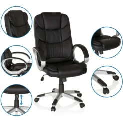 RELAX BY155 - Home Office Chefsessel Schwarz