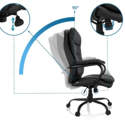 RELAX XXL B | Kunstleder - XXL Drehstuhl Schwarz