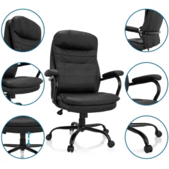 RELAX XXL B | Kunstleder - XXL Drehstuhl Schwarz