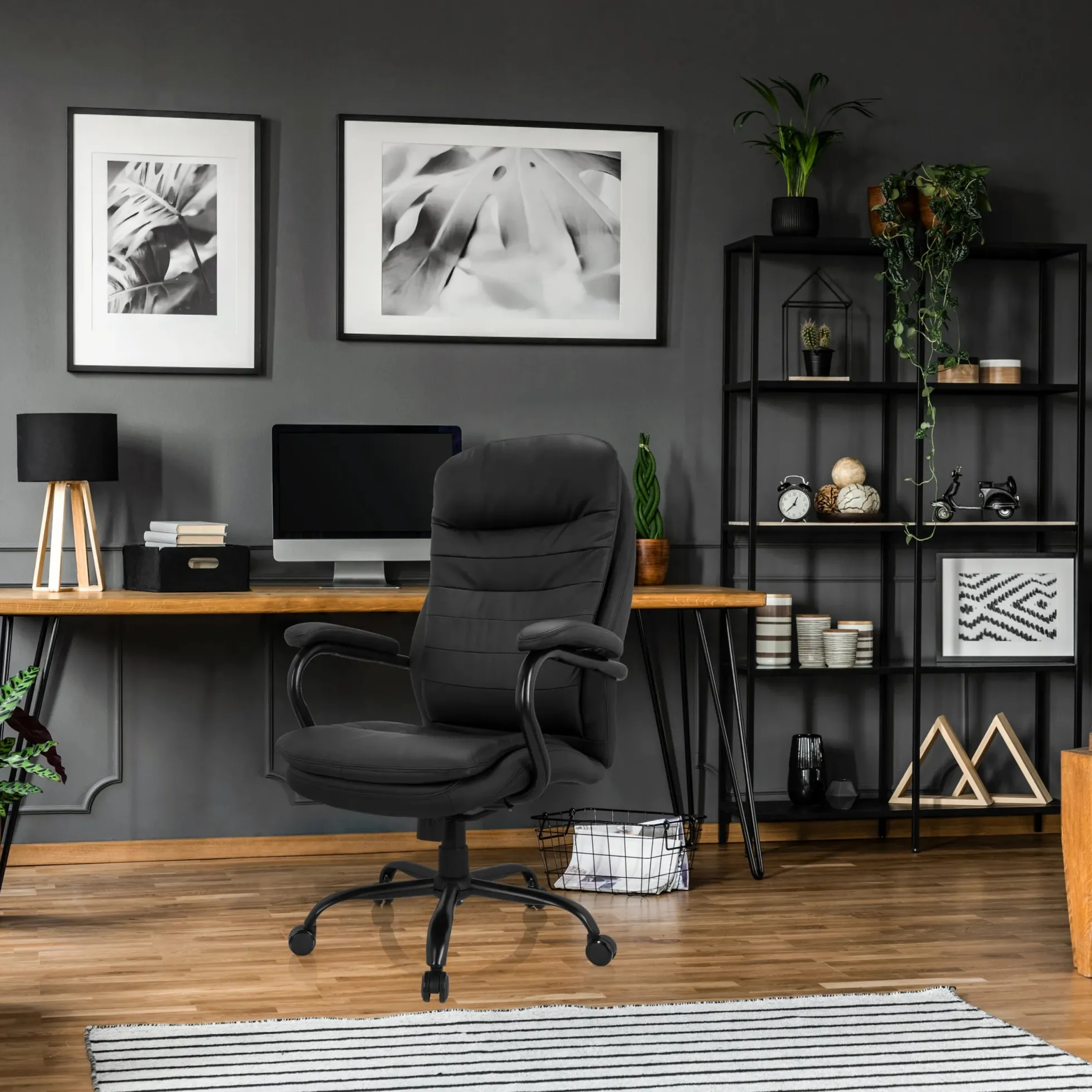 RELAX XXL B | Kunstleder - XXL Drehstuhl Schwarz