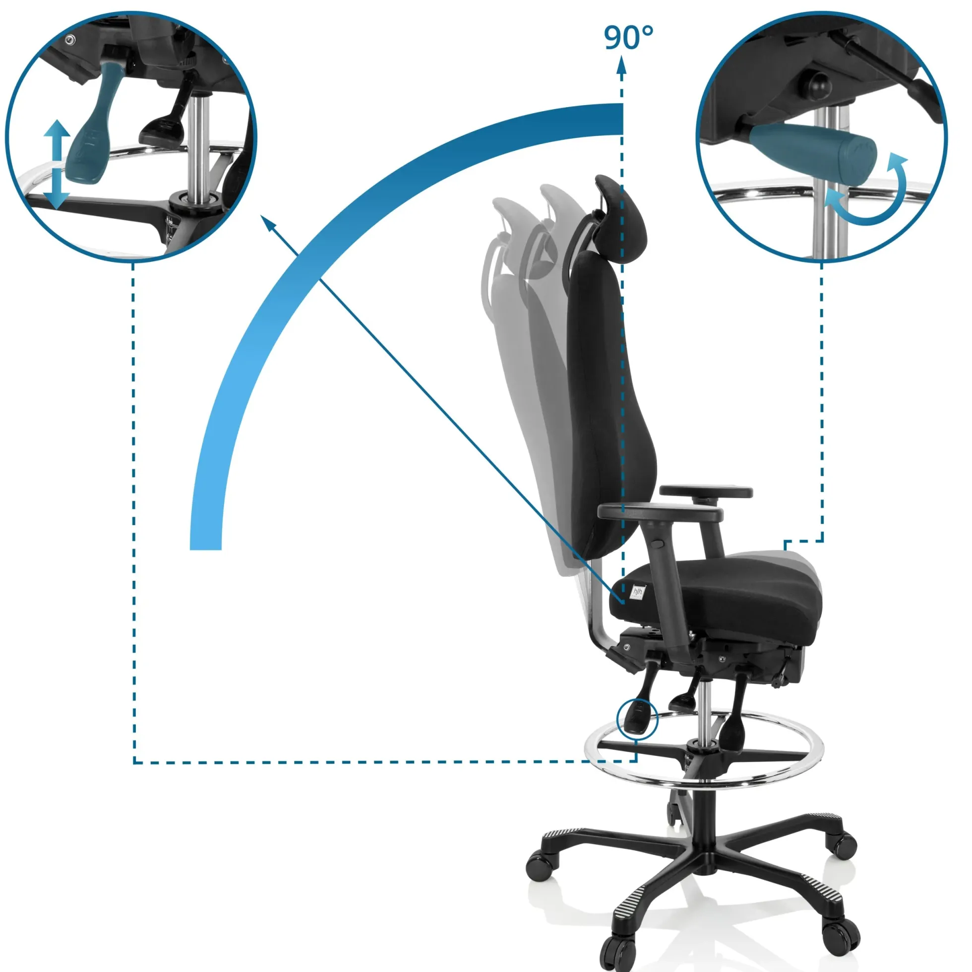 RESISTIO WORK - Counterstuhl Schwarz