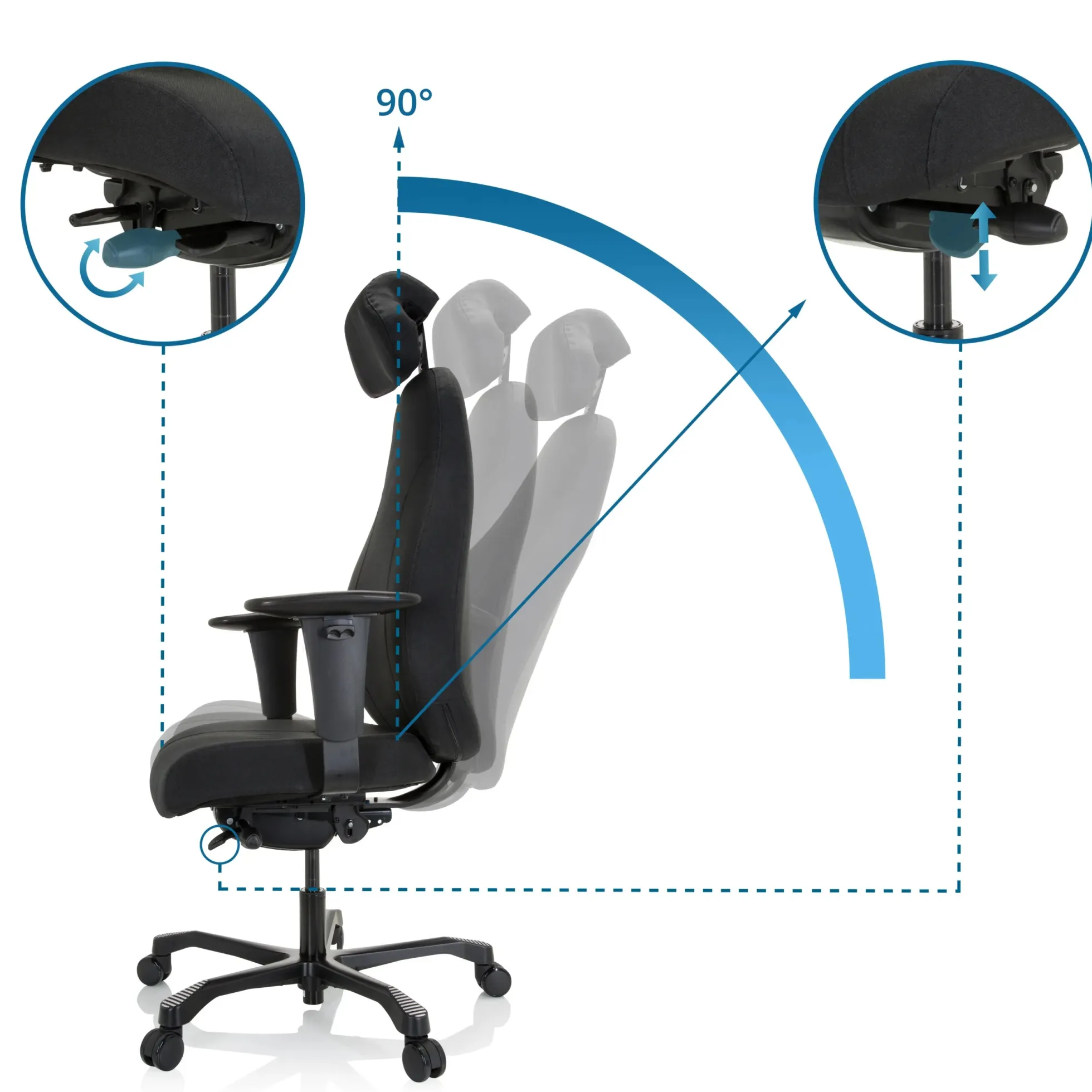 RESISTIO XXL - Profi Chefsessel Schwarz