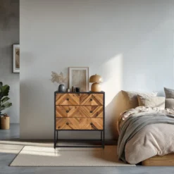 SANTJAGO BLACK SUN L - Sideboard Holzfarben dunkel