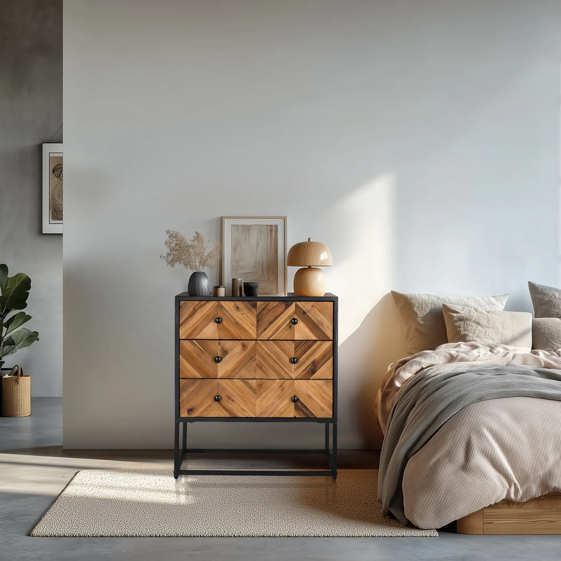 SANTJAGO BLACK SUN L - Sideboard Holzfarben dunkel