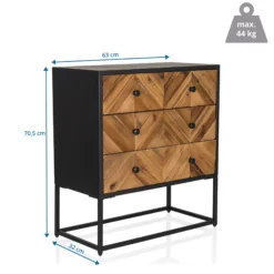 SANTJAGO BLACK SUN L - Sideboard Holzfarben dunkel