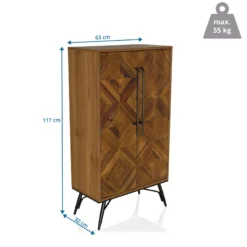 SANTJAGO WOOD HIGH - Kommode Holzfarben dunkel