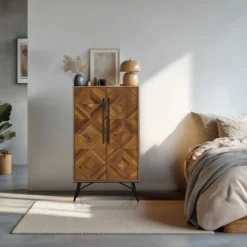 SANTJAGO WOOD HIGH - Kommode Holzfarben dunkel